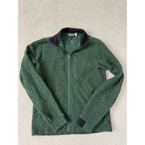 Ibex Green Wool Blend Full Zip Fleece Jacket Men's Medium